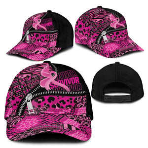Pink Ribbon Animals Skin African Mixed Classic Cap Zipper Stylized - African Pride