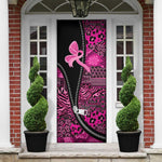 Pink Ribbon Animals Skin African Mixed Door Cover Zipper Stylized
