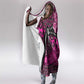 Pink Ribbon Animals Skin African Mixed Hooded Blanket Zipper Stylized - African Pride