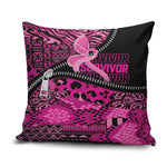 Pink Ribbon Animals Skin African Mixed Pillow Cover Zipper Stylized