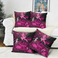 Pink Ribbon Animals Skin African Mixed Pillow Cover Zipper Stylized
