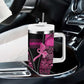 Pink Ribbon Animals Skin African Mixed Tumbler With Handle Zipper Stylized - African Pride