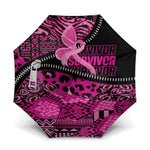 Pink Ribbon Animals Skin African Mixed Umbrella Zipper Stylized