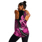 Pink Ribbon Animals Skin African Mixed Women Racerback Tank Zipper Stylized - African Pride