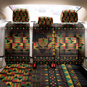 Kwanzaa Festival Back Car Seat Cover with Kinara Candles and African Pattern