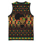 Kwanzaa Festival Basketball Jersey with Kinara Candles and African Pattern LT01