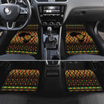 Kwanzaa Festival Car Mats with Kinara Candles and African Pattern