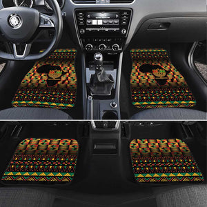 Kwanzaa Festival Car Mats with Kinara Candles and African Pattern