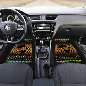 Kwanzaa Festival Car Mats with Kinara Candles and African Pattern