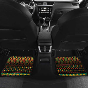 Kwanzaa Festival Car Mats with Kinara Candles and African Pattern