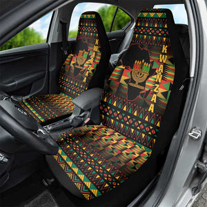 Kwanzaa Festival Car Seat Cover with Kinara Candles and African Pattern