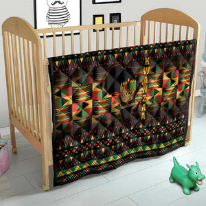 Kwanzaa Festival Quilt with Kinara Candles and African Pattern