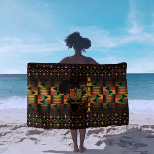 Kwanzaa Festival Sarong with Kinara Candles and African Pattern