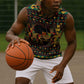 Kwanzaa Festival Sleeveless Hoodie with Kinara Candles and African Pattern - African Pride