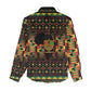 Kwanzaa Festival Women Casual Shirt with Kinara Candles and African Pattern LT01