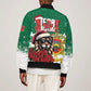 Morocco Christmas Bomber Jacket Santa Lion With Rose Xmas Vibe
