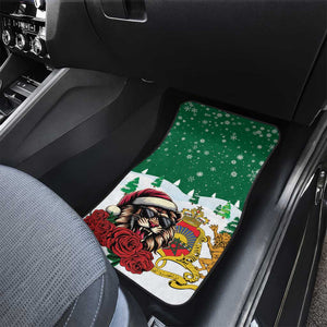 Morocco Christmas Car Mats Santa Lion With Rose Xmas Vibe