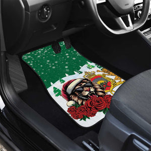 Morocco Christmas Car Mats Santa Lion With Rose Xmas Vibe