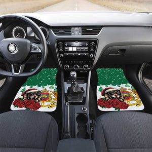 Morocco Christmas Car Mats Santa Lion With Rose Xmas Vibe