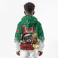 Morocco Christmas Kid Hoodie Santa Lion With Rose Xmas Vibe