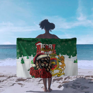 Morocco Christmas Sarong Santa Lion With Rose Xmas Vibe