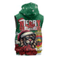 Morocco Christmas Sleeveless Hoodie Santa Lion With Rose Xmas Vibe - African Pride
