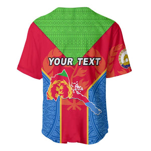 Custom Eritrea Baseball Jersey with Eritrean Emblem Flag and African Pattern Design