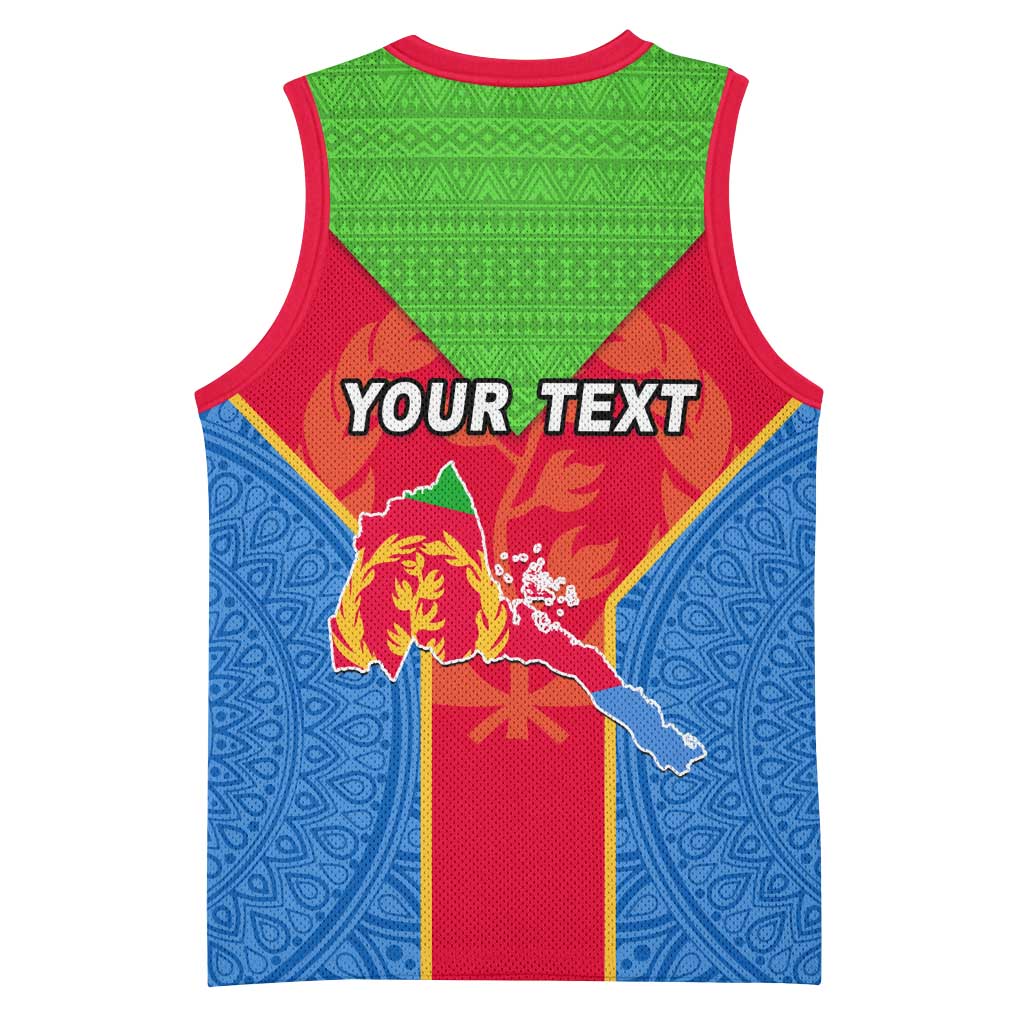 Custom Eritrea Basketball Jersey with Eritrean Emblem Flag and African Pattern Design LT01