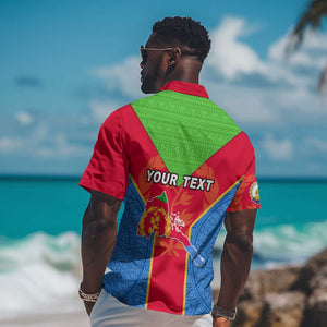 Custom Eritrea Hawaiian Shirt with Eritrean Emblem Flag and African Pattern Design