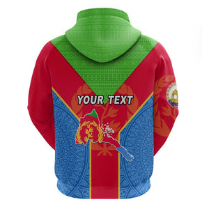 Custom Eritrea Hoodie with Eritrean Emblem Flag and African Pattern Design