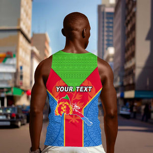 Custom Eritrea Men Tank Top with Eritrean Emblem Flag and African Pattern Design