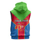 Custom Eritrea Sleeveless Hoodie with Eritrean Emblem Flag and African Pattern Design - African Pride