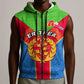 Custom Eritrea Sleeveless Zip Hoodie with Eritrean Emblem Flag and African Pattern Design - African Pride