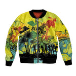 Personalized Jamaica Sleng Teng Riddim Bomber Jacket Booyaka Booyaka - African Pride