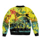 Personalized Jamaica Sleng Teng Riddim Bomber Jacket Booyaka Booyaka - African Pride