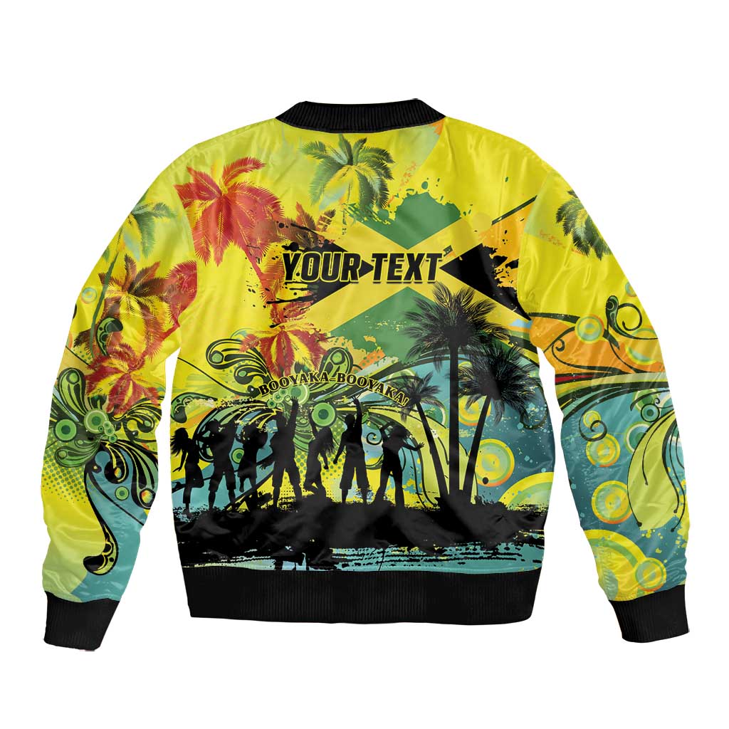 Personalized Jamaica Sleng Teng Riddim Bomber Jacket Booyaka Booyaka - African Pride