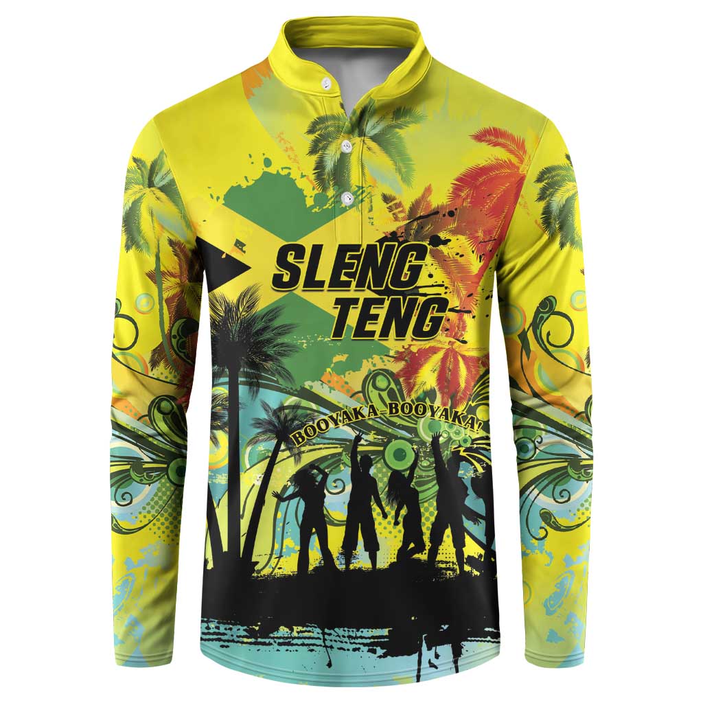 Personalized Jamaica Sleng Teng Riddim Button Sweatshirt Booyaka Booyaka