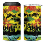 Personalized Jamaica Sleng Teng Riddim 4 in 1 Can Cooler Tumbler Booyaka Booyaka - African Pride