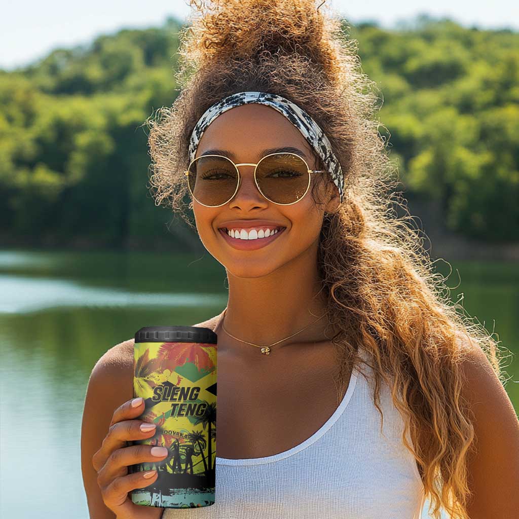 Personalized Jamaica Sleng Teng Riddim 4 in 1 Can Cooler Tumbler Booyaka Booyaka - African Pride