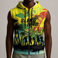 Personalized Jamaica Sleng Teng Riddim Sleeveless Zip Hoodie Booyaka Booyaka - African Pride