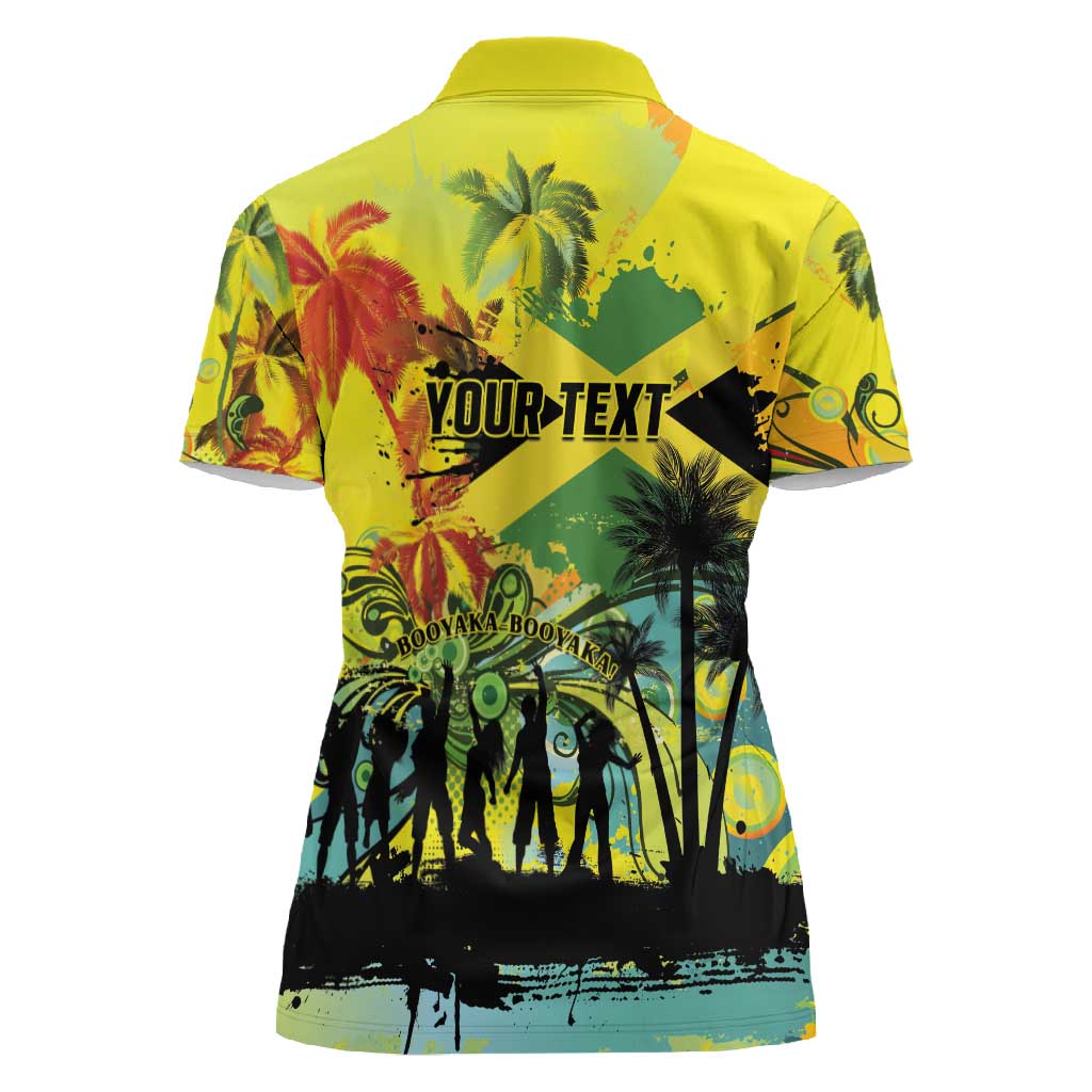 Personalized Jamaica Sleng Teng Riddim Women Polo Shirt Booyaka Booyaka - African Pride