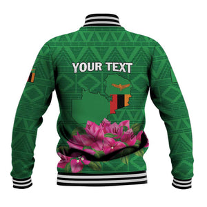 Personalized Icitungu ca Zambia Baseball Jacket Africa Bougainvillea LT01