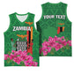 Personalized Icitungu ca Zambia Basketball Jersey Africa Bougainvillea LT01