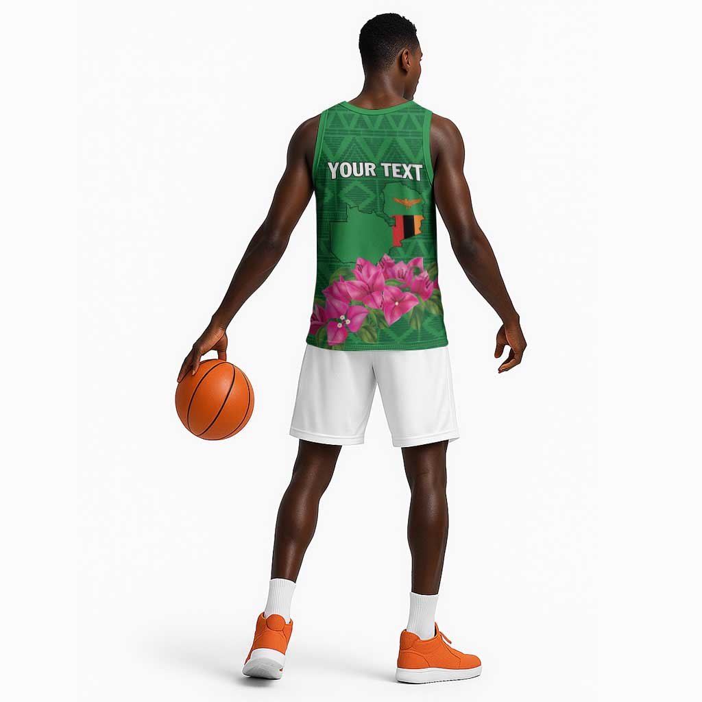Personalized Icitungu ca Zambia Basketball Jersey Africa Bougainvillea LT01