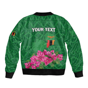 Personalized Icitungu ca Zambia Bomber Jacket Africa Bougainvillea