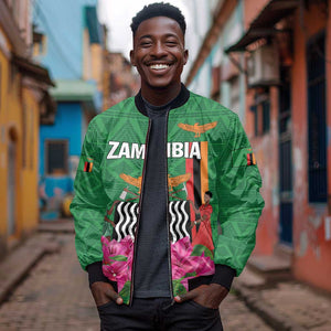 Personalized Icitungu ca Zambia Bomber Jacket Africa Bougainvillea