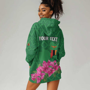 Personalized Icitungu ca Zambia Hoodie Dress Africa Bougainvillea