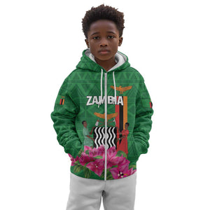 Personalized Icitungu ca Zambia Kid Hoodie Africa Bougainvillea