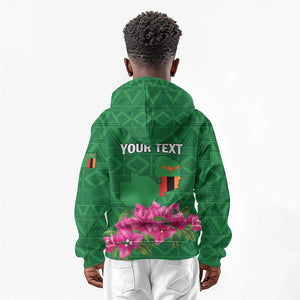 Personalized Icitungu ca Zambia Kid Hoodie Africa Bougainvillea