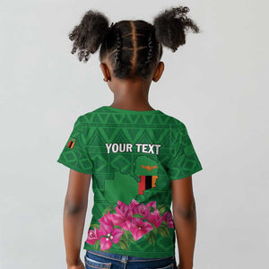 Personalized Icitungu ca Zambia Kid T shirt Africa Bougainvillea